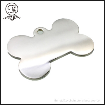 Silver dog bone pet charm pendant metal